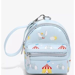 LOUNGEFLY DISNEY Dumbo Circus Tent Mini Backpack Wristlet Beltbag